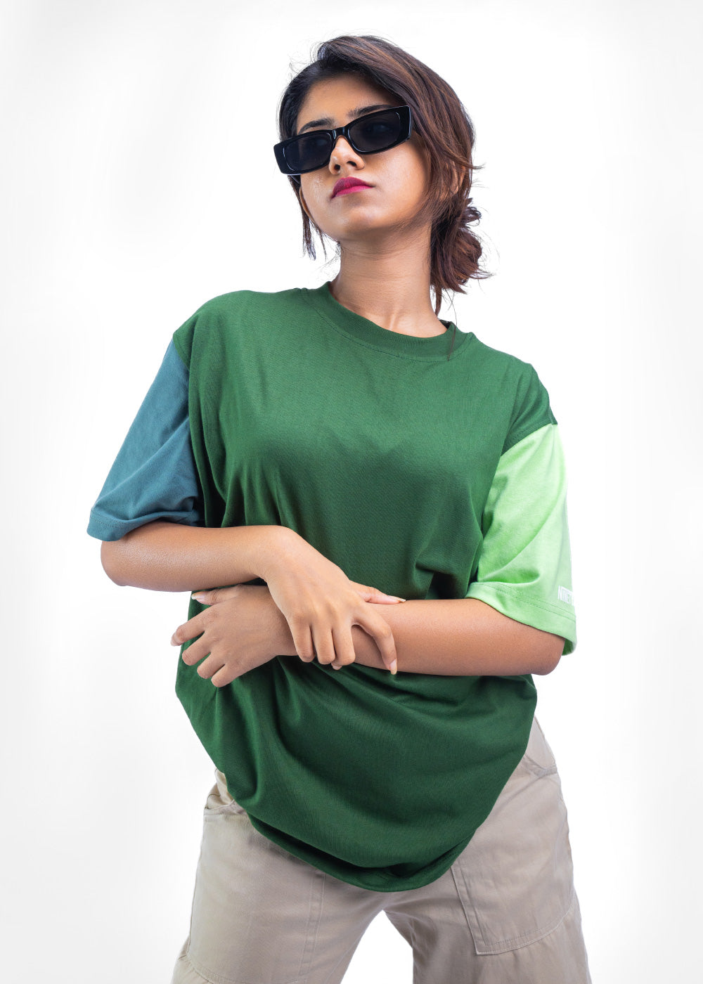 Enchanted Forest Green Hues Oversized T-Shirt