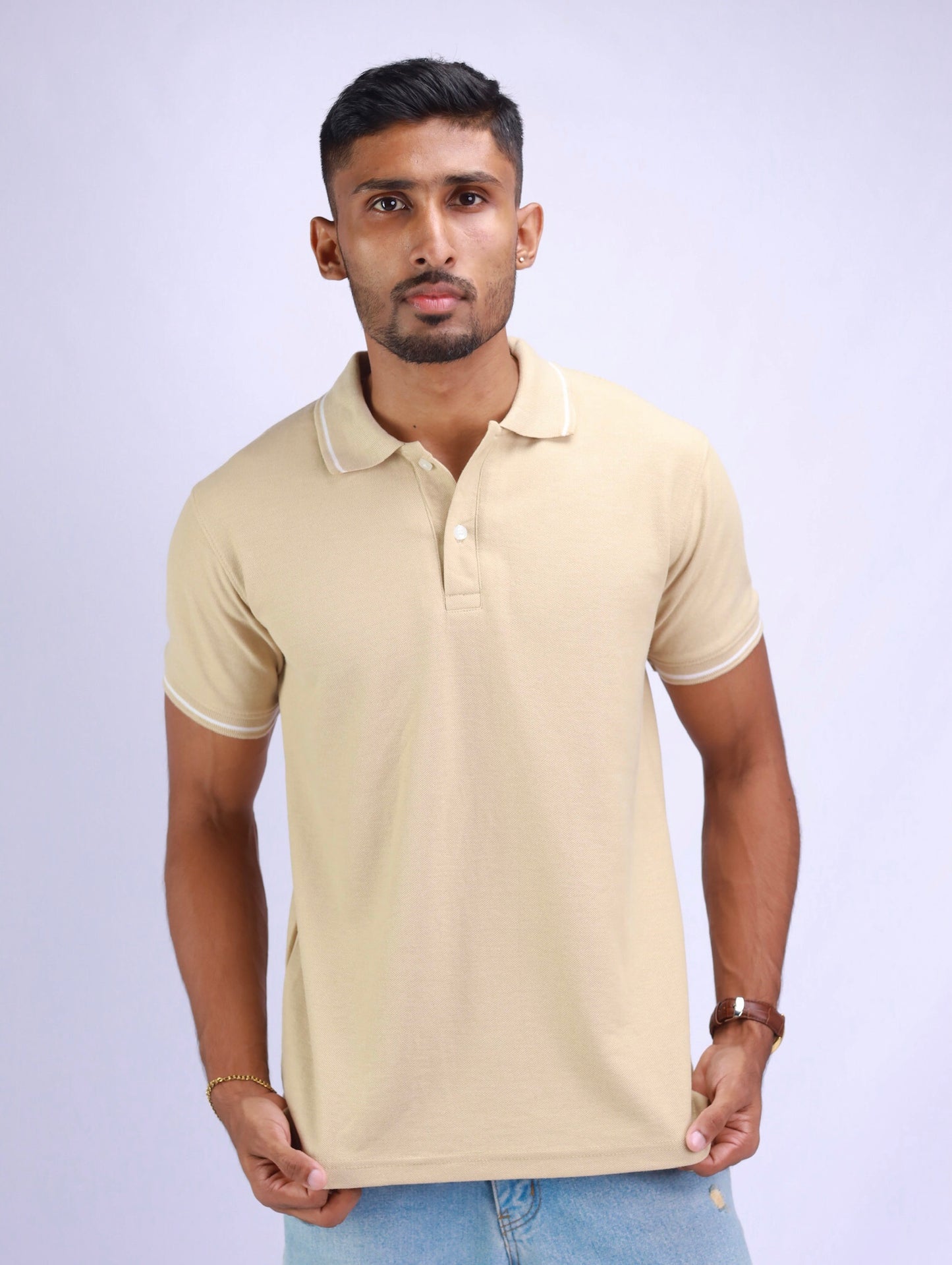 Sand Dune Beige Polo T-Shirt