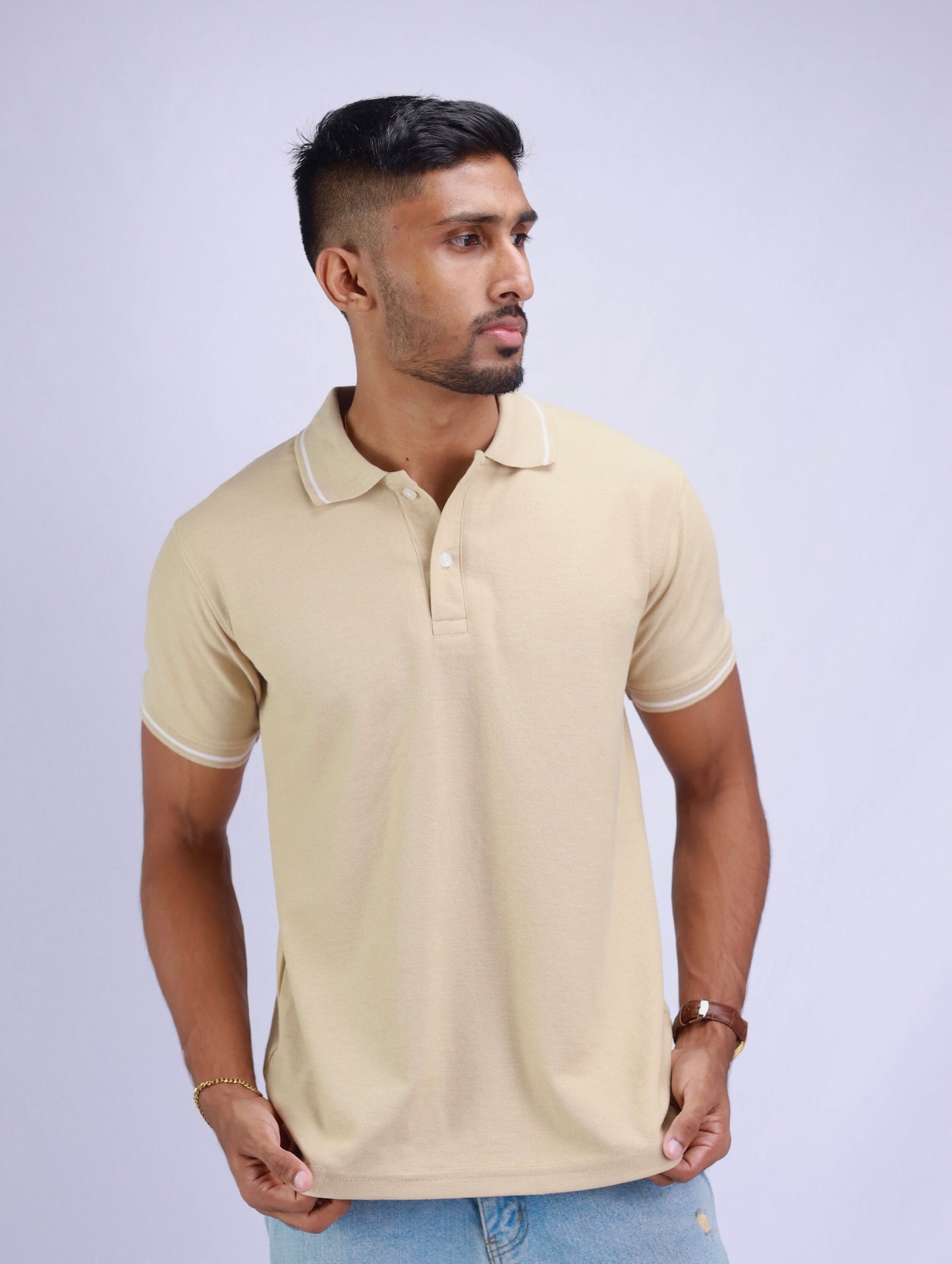 Sand Dune Beige Polo T-Shirt