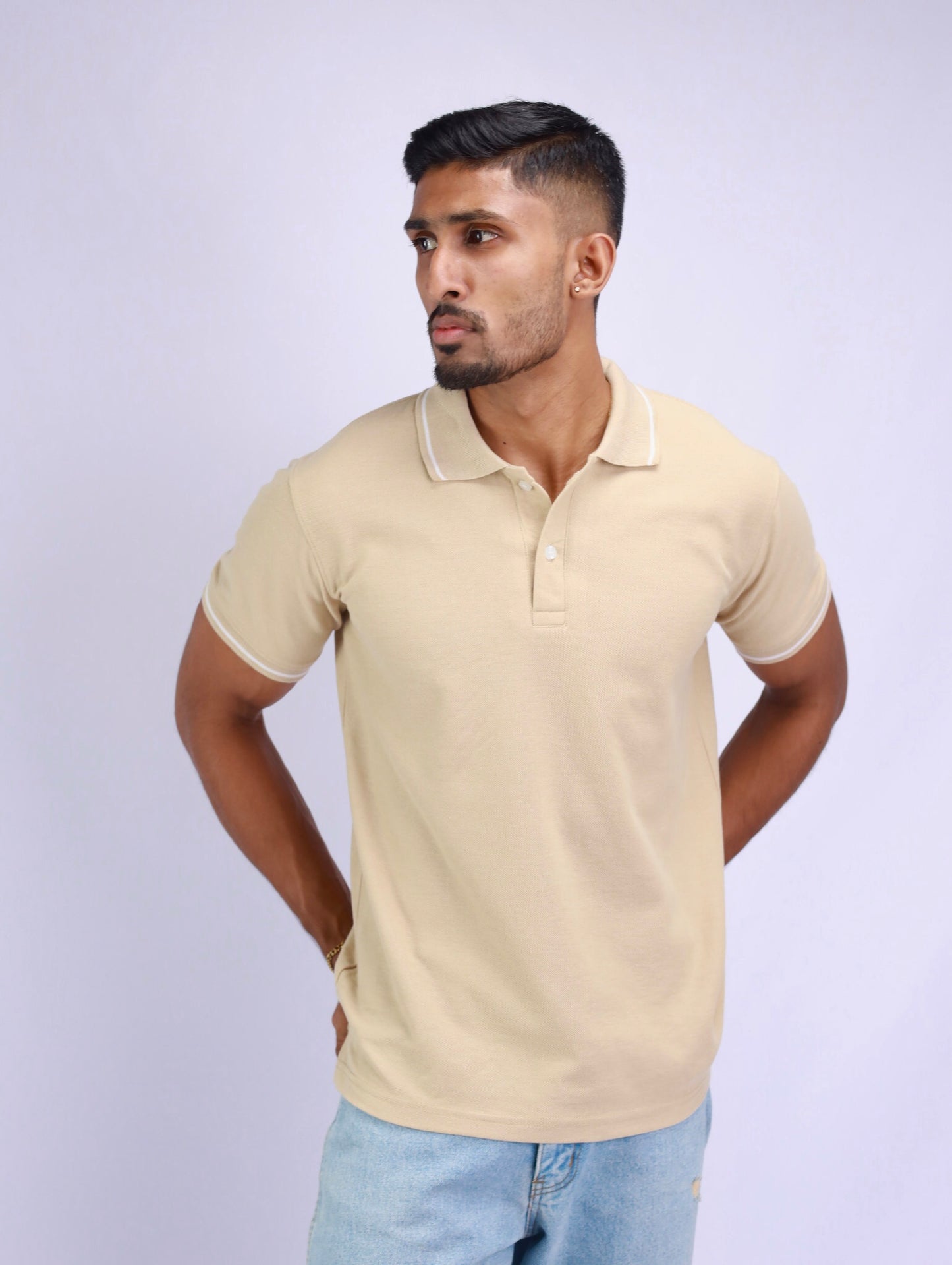 Sand Dune Beige Polo T-Shirt