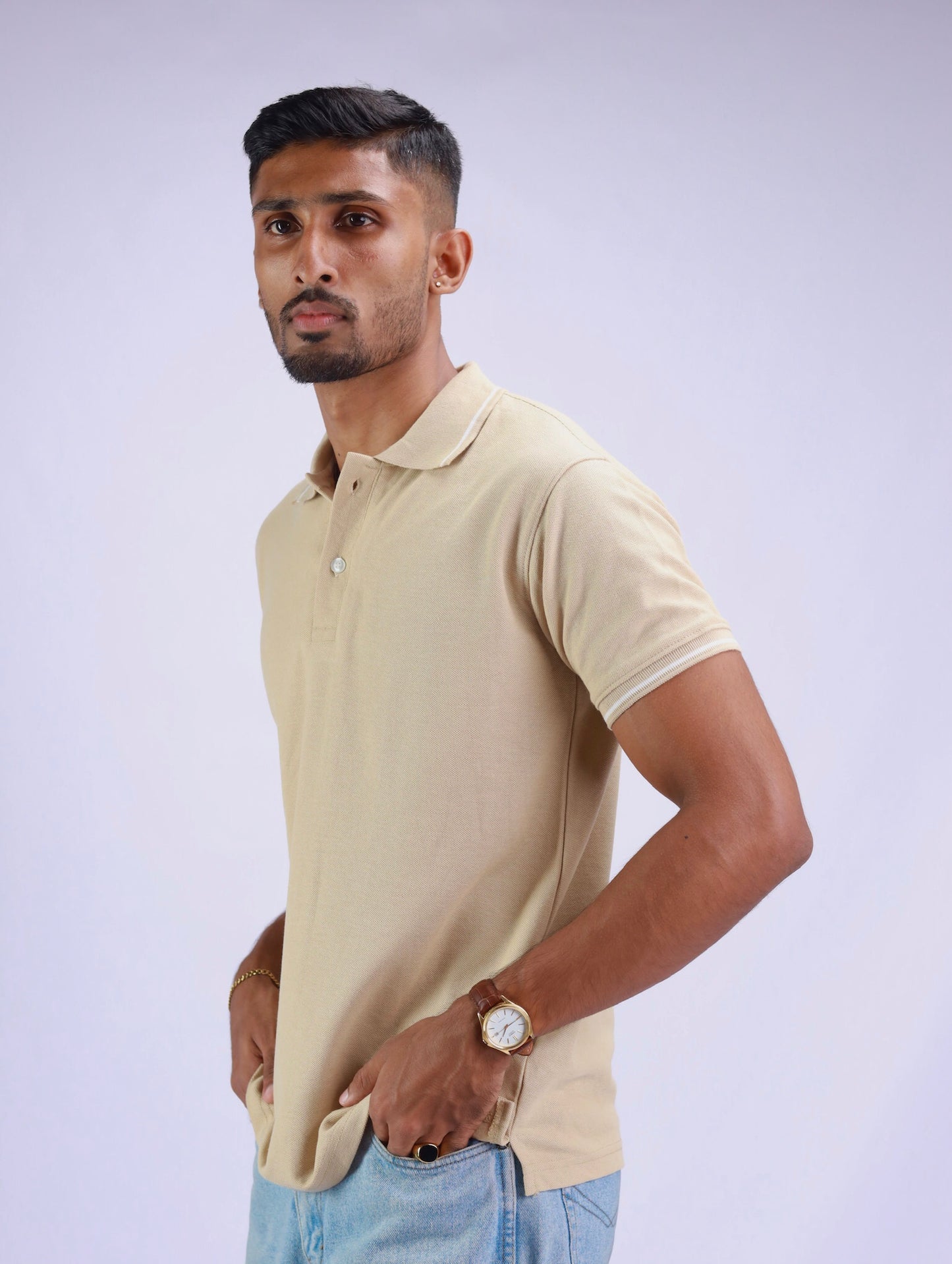 Sand Dune Beige Polo T-Shirt