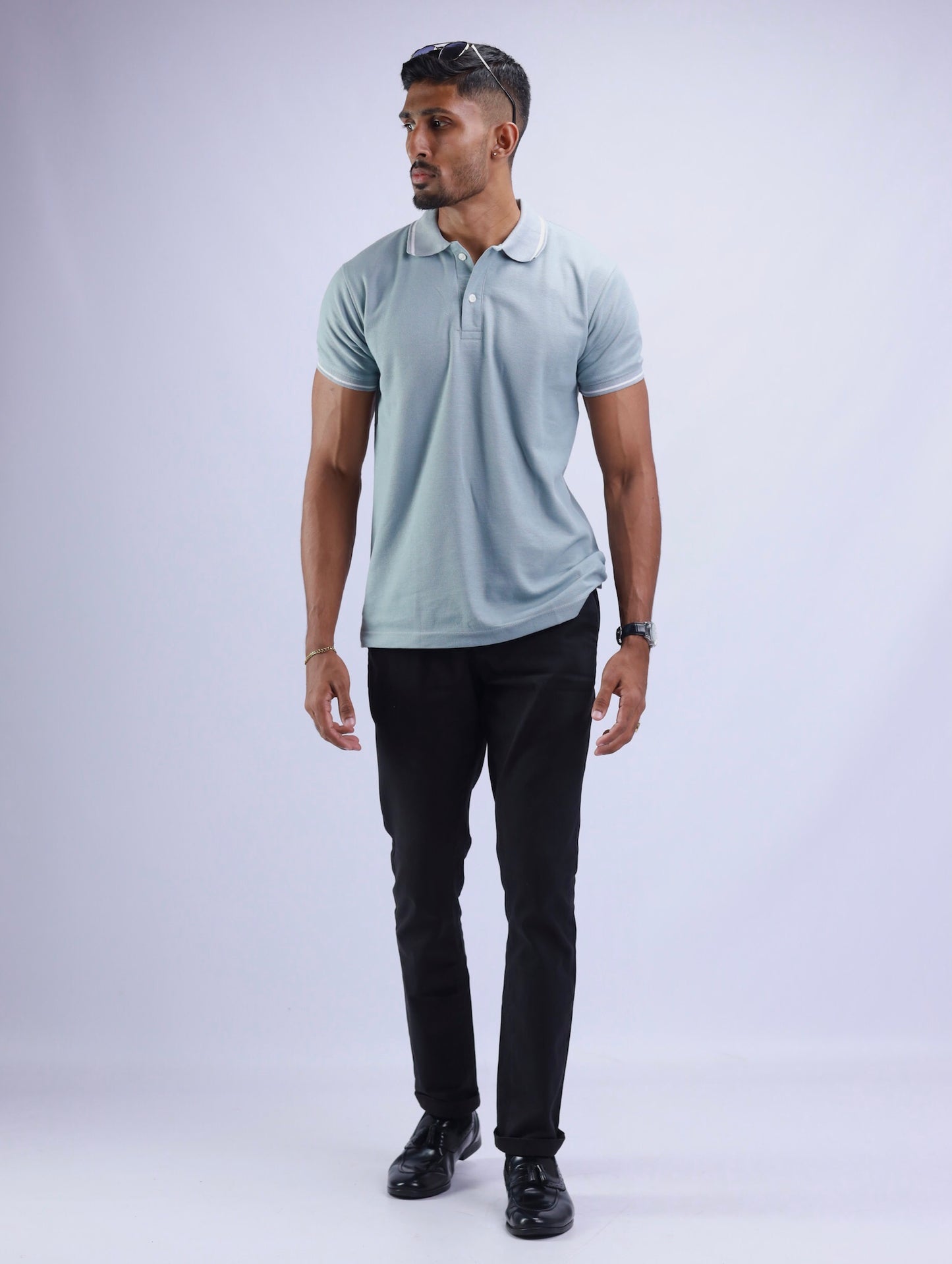 Charcoal Charm Grey Maal Polo T-Shirt