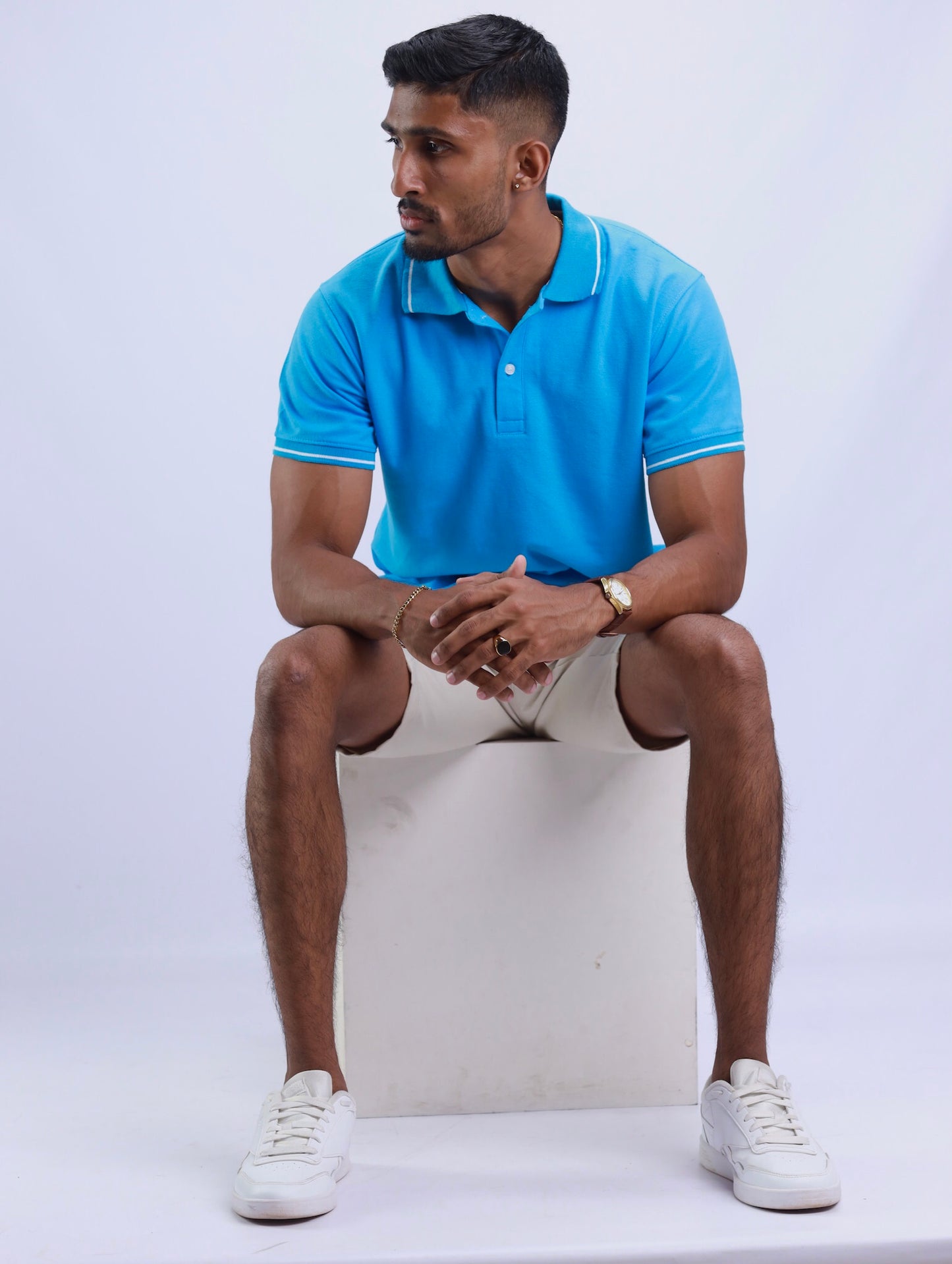 Aqua Blue Polo T-Shirt