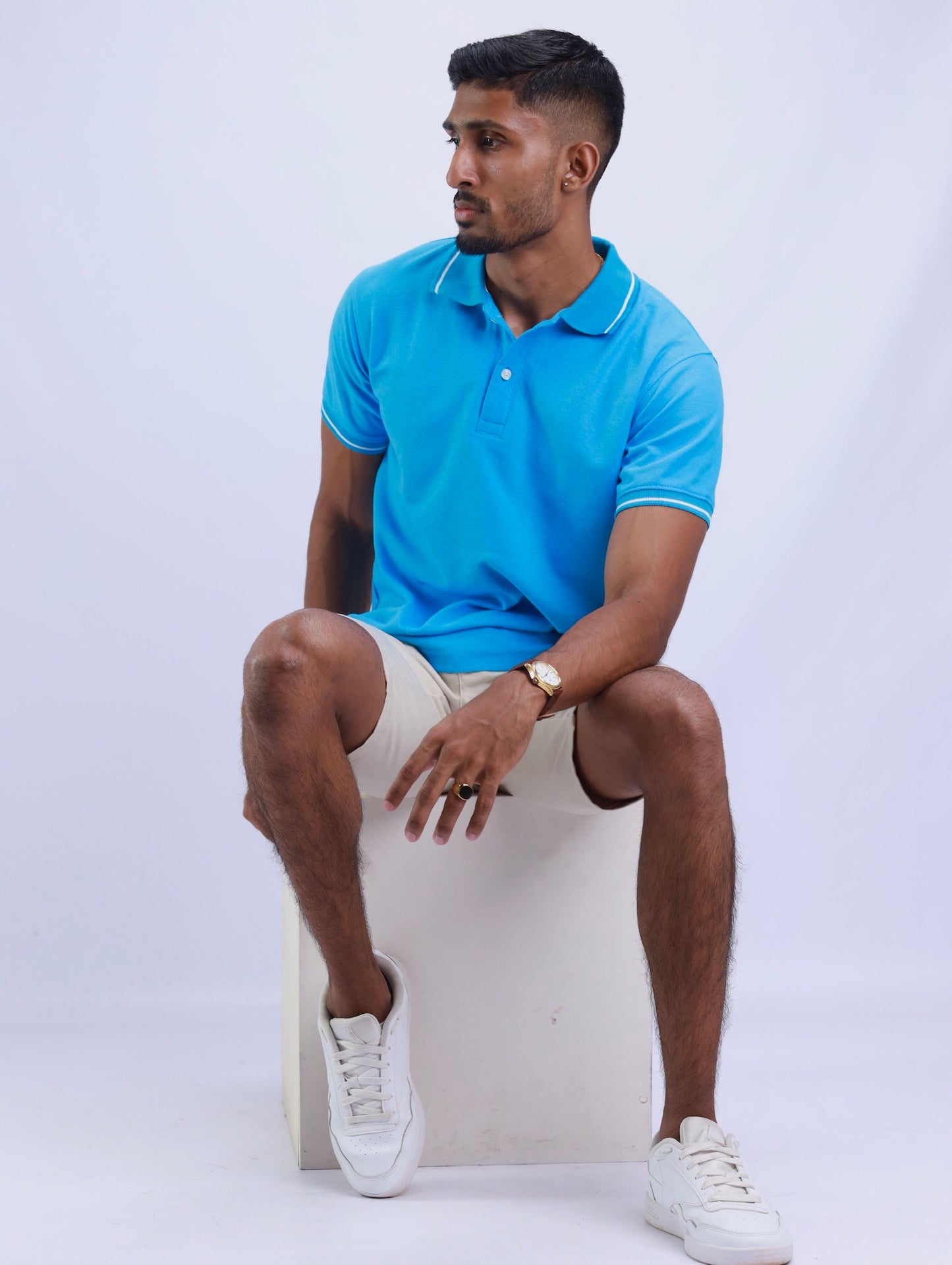 Aqua Blue Polo T-Shirt