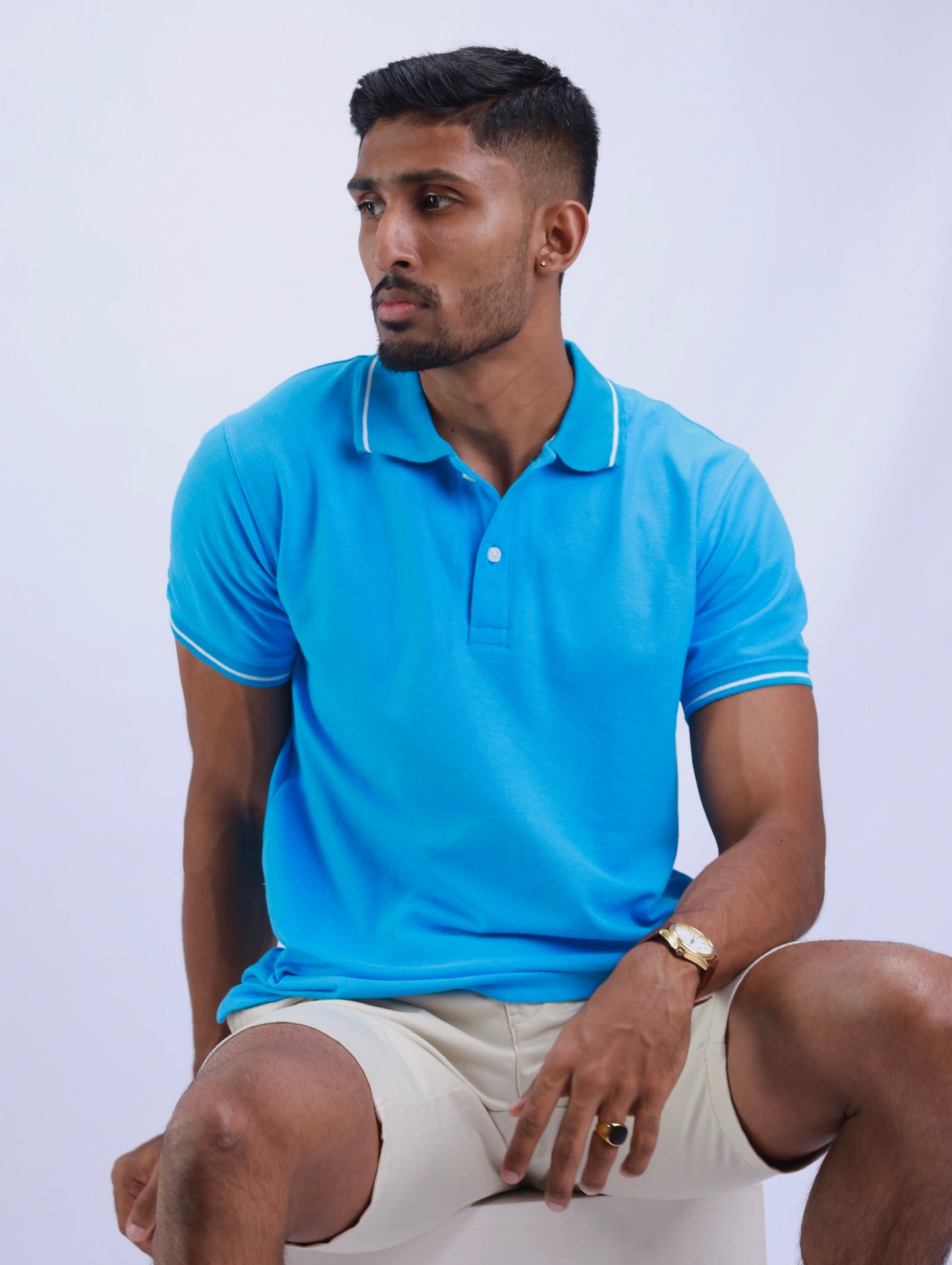 Aqua Blue Polo T-Shirt