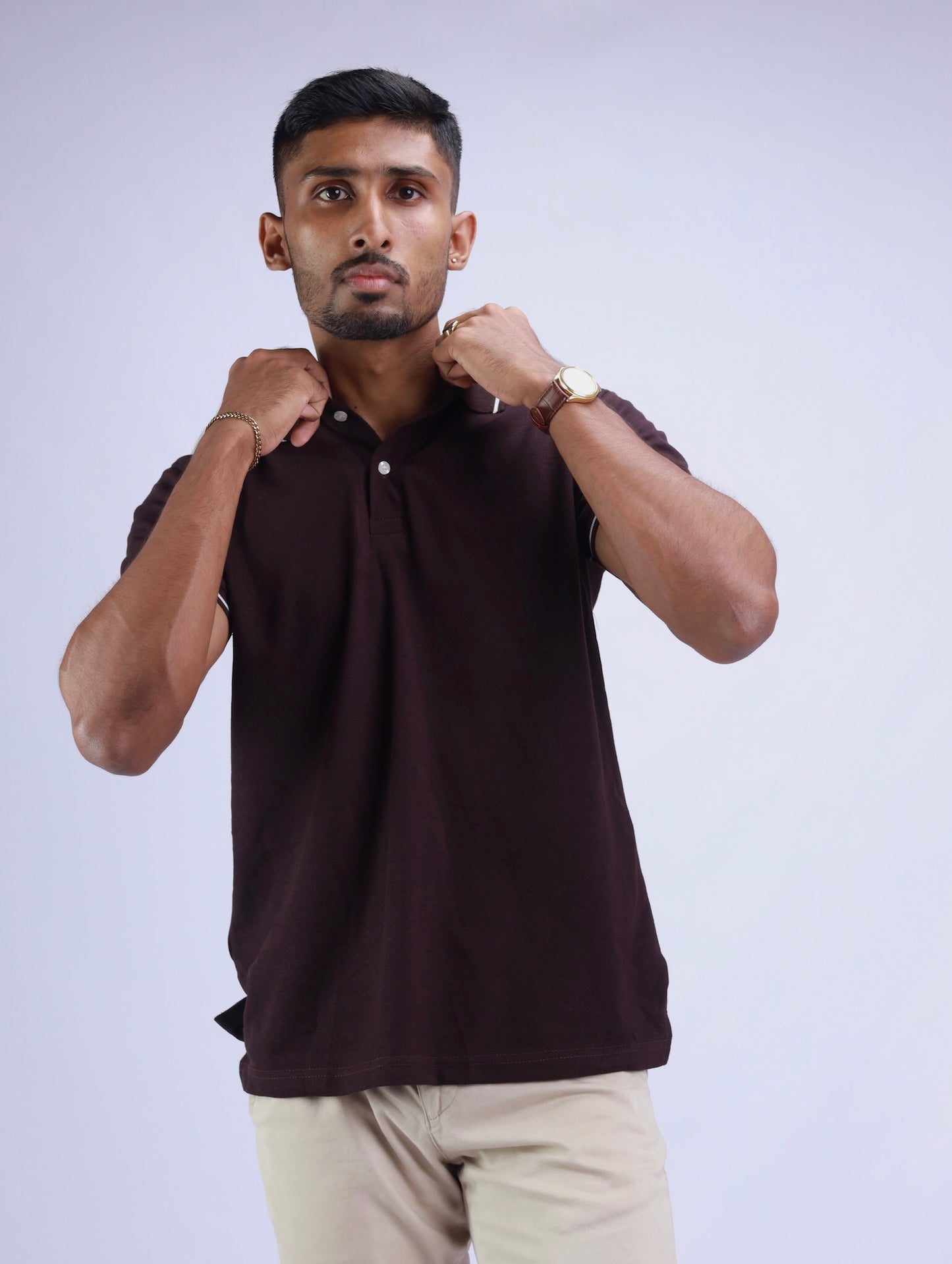 Mocha Mist Coffee Brown Polo T-Shirt