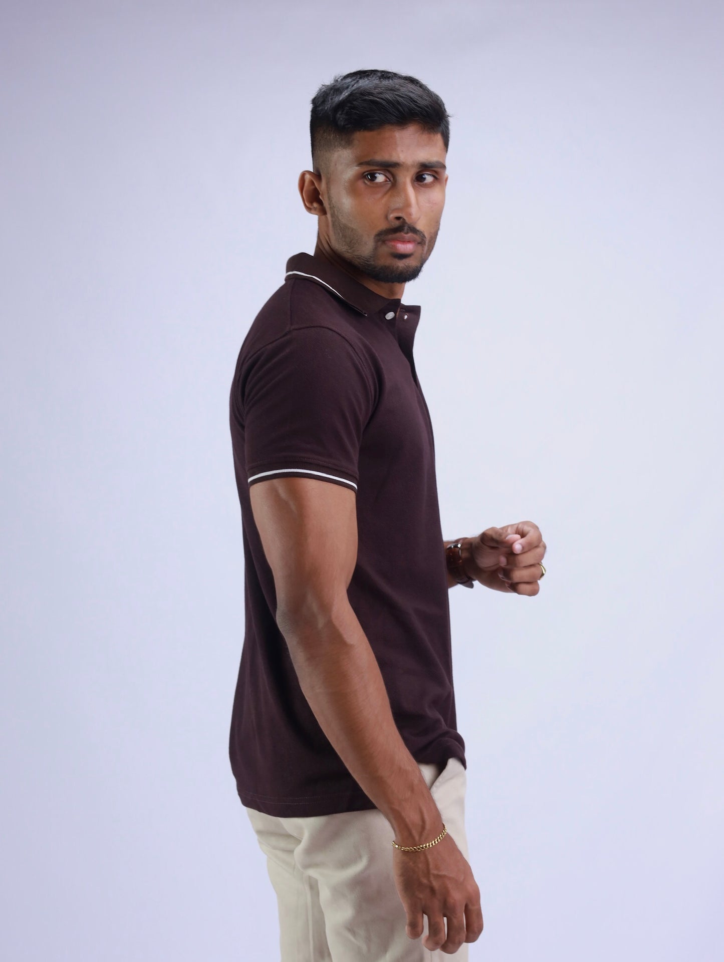 Mocha Mist Coffee Brown Polo T-Shirt