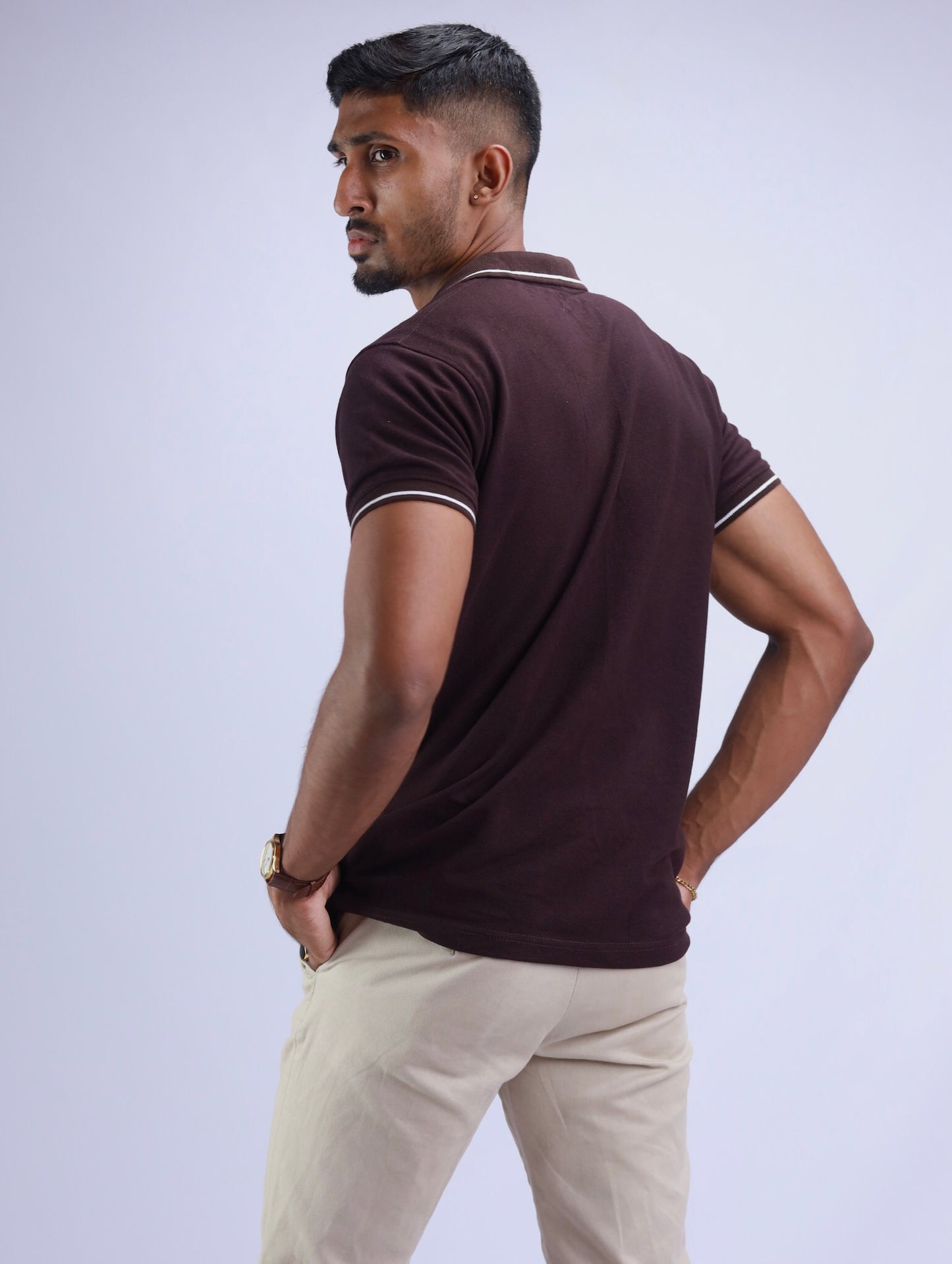 Mocha Mist Coffee Brown Polo T-Shirt