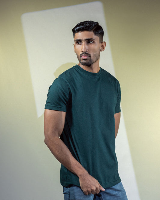 Army Green Regular Crew Neck T-shirt