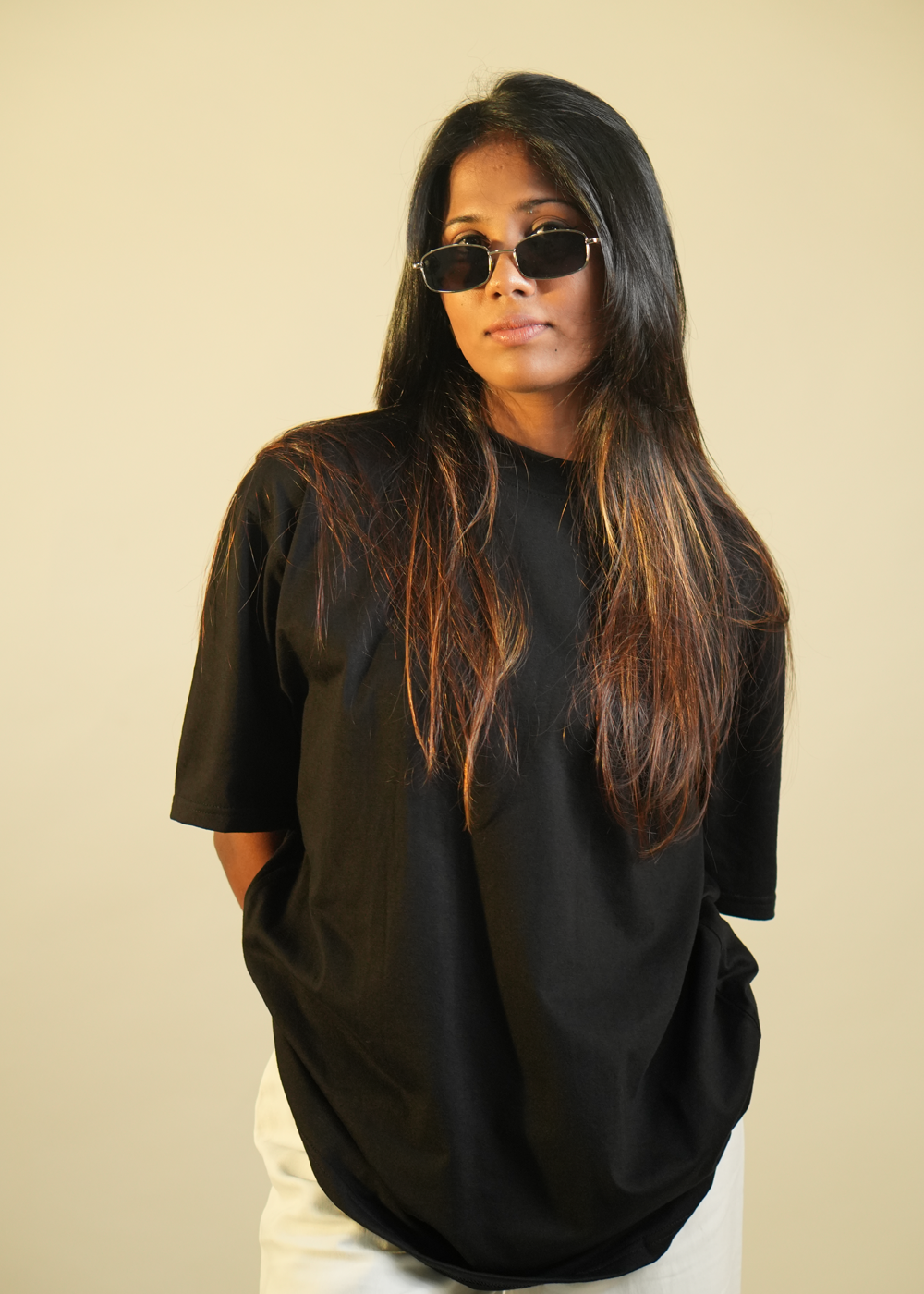 Midnight Black Resilience Oversized Basic T-Shirt